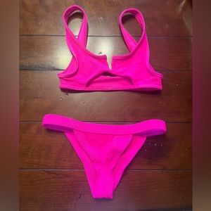 Hot Pink Frankies bikini.